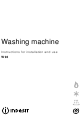 Indesit W 93 Instructions For Installation And Use Manual