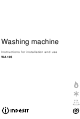 Indesit WA105 Instructions For Installation And Use Manual