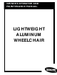 Invacare Lightweight Aluminum Wheelchair Owners Operating & Maintenance Manual