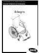 Invacare Allegro 1061057 Operator And  Maintenance Manual