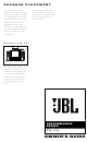 JBL SPEAKER PLACEMENT P25 Owner's Manual