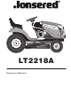 Jonsered LT2218A Operator's Manual
