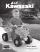 Power Wheels Lil Kawasaki K0452 Owner's Manual & Assembly Instructions