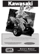 Power Wheels Kawasaki KFX NINJA B9272 Owner's Manual & Assembly Instructions