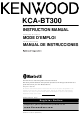Kenwood KCA-BT300 Instruction Manual