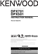 Kenwood DPX701 DPX501 Instruction Manual