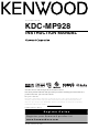 Kenwood KDC-MP928 Instruction Manual