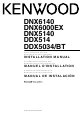 Kenwood DDX5034 Installation Manual
