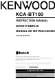 Kenwood KCA-BT100 Instruction Manual