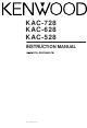 Kenwood KAC-728 Instruction Manual