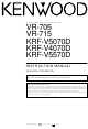 Kenwood KRF-V4070D Instruction Manual