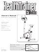 Keys Fitness Health Trainer 440 Upright Bike HT440U Owner's Manual