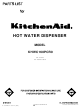 KitchenAid KHWC160PCR0 Parts List