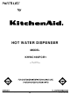 KitchenAid KHWC160PCR1 Parts List