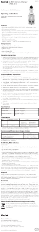 Kodak K700-C+2 Operating Instructions