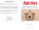 Aroma PRC-550 Instruction Manual & Cooking Manual