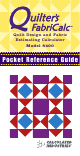 Calculated Industries Quilter's FabriCalc 8400 Pocket Reference Manual