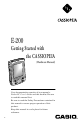 Casio Cassiopeia E-200 Getting Started Manual