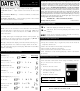 DateXX DH-121 User Manual