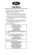 Ford 1996 Taurus Manual