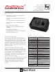 Electro-Voice Phoenix PX1122M Technical Specifications