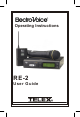 Electro-Voice Telex RE-2 Operating Instructions Manual