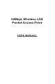 Encore 54MBPS WIRELESS LAN POCKET ACCESS POINT User Manual