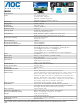 AOC 2217V Specifications