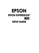Epson Expression 800 Setup Manual