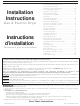 Frigidaire GLEQ2152CES0 Installation Instructions Manual