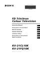 Sony KV-21CL10K Instruction Manual