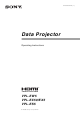 Sony VPL-EW5 Operating Instructions Manual