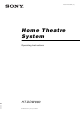 Sony HT-DDW880 Operating Instructions Manual