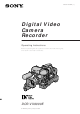 Sony DCR-VX9000E Operating Instructions Manual
