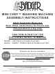 Badger Basket MINI CHEF WASHING MACHINE Assembly Instructions
