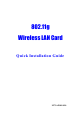 Boca Systems Wireless LAN Card M73-APO01-810 Quick Installation Manual