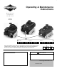 Briggs & Stratton 90000, 100000 Operating & Maintenance Manual