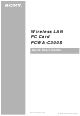 Sony PCWA-C300S Quick Start Manual