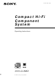 Sony CHC-CL5MD Operating Instructions Manual
