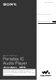 Sony Walkman NW-E403 Operating Instructions Manual