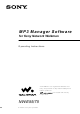 Sony Walkman NW-E55 Operating Instructions Manual