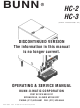 Bunn HC-2 HC-3 Operating & Service Manual