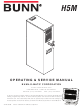 Bunn H5M Operating & Service Manual