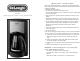DeLonghi DC 76 Specification Sheet
