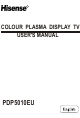 Hisense PDP5010EU User Manual
