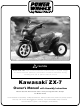 Power Wheels Kawasaki ZX-7 78410 Owner's Manual