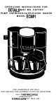 Mr. Coffee ECMPl Operating Instructions Manual
