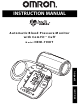 Omron HEM-790IT Instruction Manual