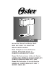 Oster 4749 Instruction Manual And Recipe Book