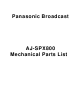 Panasonic AJ-SPX900E Mechanical Parts List